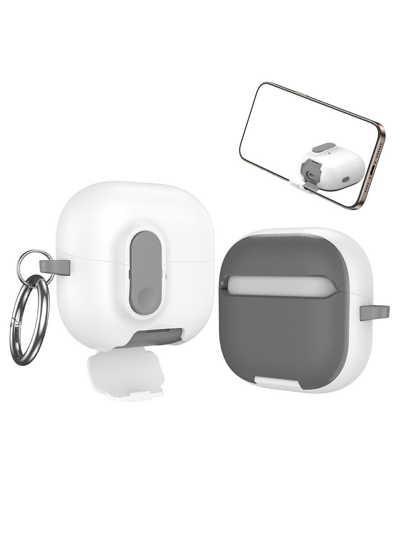 Adando Modern Lock Case for HUAWEI FreeClip 2 Cover, Mil-Rugged Protection with Secure Lock Shockproof Protective Case Cover for HUAWEI FreeClip 2 2025 (White) - Image 1